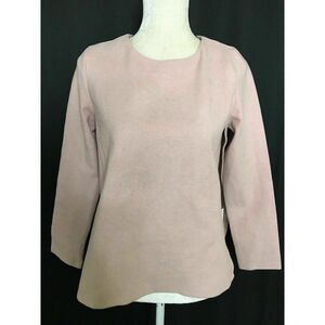 Ava And Lu New Solid Blush Pink Long sleeve top